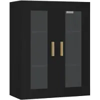 vidaXL Armoire suspendue noir 69,5x34x90 cm