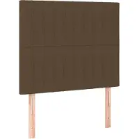 vidaXL Têtes de lit 2 pcs. Marron foncé 80x5x78/88 cm Tissu