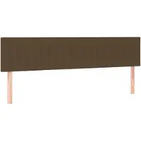 vidaXL Têtes de lit 2 pcs. Marron foncé 80x5x78/88 cm Tissu