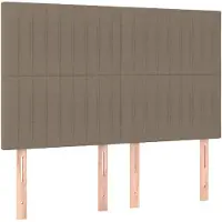 vidaXL Têtes de lit 4 pcs. Taupe 72x5x78/88 cm Tissu