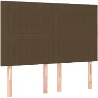 vidaXL Têtes de lit 4 pcs. Marron foncé 72x5x78/88 cm Tissu
