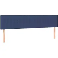 vidaXL Têtes de lit 2 pcs. Bleu 100x5x78/88 cm Tissu