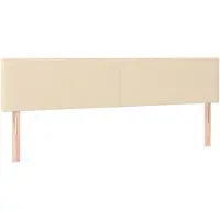 vidaXL Têtes de lit 2 pcs. Crème 90x5x78/88 cm Tissu