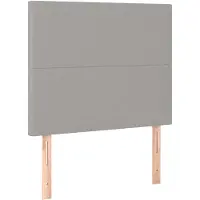 vidaXL Têtes de lit 2 pcs. Gris clair 80x5x78/88 cm Tissu