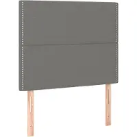vidaXL Têtes de lit 2 pcs. Gris foncé 100x5x78/88 cm Tissu