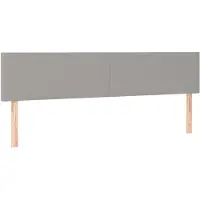 vidaXL Têtes de lit 2 pcs. Gris clair 100x5x78/88 cm Tissu