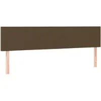 vidaXL Têtes de lit 2 pcs. Marron foncé 80x5x78/88 cm Tissu