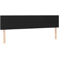 vidaXL Têtes de lit 2 pcs. noir 80x5x78/88 cm Tissu