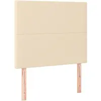 vidaXL Tête de lit Crème 100x5x118/128 cm Tissu