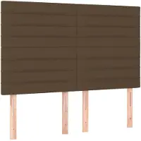 vidaXL Têtes de lit 4 pcs. Marron foncé 72x5x78/88 cm Tissu