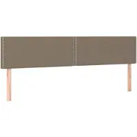 vidaXL Têtes de lit 2 pcs. Taupe 90x5x78/88 cm Tissu