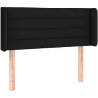 vidaXL Tête de lit avec oreilles Noir 83x16x78/88 cm Tissu