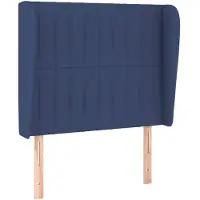 vidaXL Tête de lit avec oreilles bleu 103x23x118/128 cm Tissu