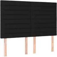 vidaXL Têtes de lit 4 pcs. noir 72x5x78/88 cm Tissu