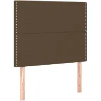 vidaXL Têtes de lit 2 pcs. Marron foncé 90x5x78/88 cm Tissu