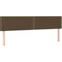 vidaXL Têtes de lit 2 pcs. Marron foncé 90x5x78/88 cm Tissu