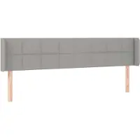 vidaXL Tête de lit avec oreilles gris clair 163x16x78/88 cm Tissu