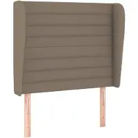 vidaXL Tête de lit avec oreilles taupe 103x23x118/128 cm Tissu