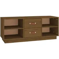 vidaXL Armoire TV brun miel 100x34x40 cm Pin massif