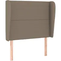 vidaXL Tête de lit avec oreilles taupe 93x23x118/128 cm Tissu