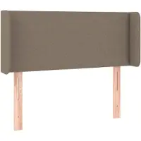 vidaXL Tête de lit avec oreilles Taupe 103x16x78/88 cm Tissu