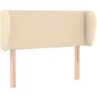 vidaXL Tête de lit avec oreilles Crème 83x23x78/88 cm Tissu