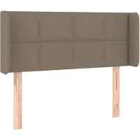 vidaXL Tête de lit avec oreilles Taupe 83x16x78/88 cm Tissu