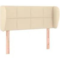 vidaXL Tête de lit avec oreilles Crème 83x23x78/88 cm Tissu