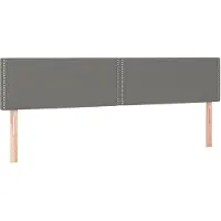 vidaXL Têtes de lit 2 pcs. Gris foncé 90x5x78/88 cm Tissu