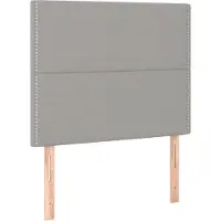 vidaXL Têtes de lit 2 pcs. Gris clair 90x5x78/88 cm Tissu