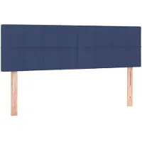 vidaXL Têtes de lit 2 pcs. Bleu 72x5x78/88 cm Tissu