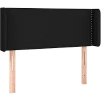 vidaXL Tête de lit avec oreilles Noir 83x16x78/88 cm Tissu