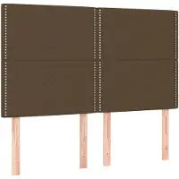 vidaXL Têtes de lit 4 pcs. Marron foncé 72x5x78/88 cm Tissu