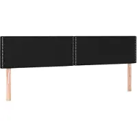 vidaXL Têtes de lit 2 pièces noir 100x5x78/88 cm Tissu