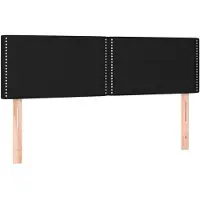 vidaXL Têtes de lit 2 pcs. noir 72x5x78/88 cm Tissu