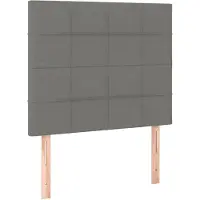 vidaXL Têtes de lit 2 pcs. Gris foncé 90x5x78/88 cm Tissu