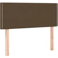 vidaXL Tête de lit brun foncé 100x5x78/88 cm Tissu