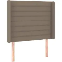 vidaXL Tête de lit avec oreilles taupe 93x16x118/128 cm Tissu