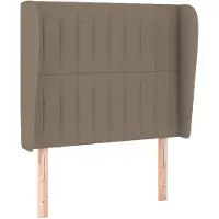 vidaXL Tête de lit avec oreilles taupe 103x23x118/128 cm Tissu