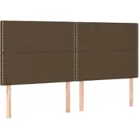 vidaXL Têtes de lit 4 pcs. Marron foncé 90x5x78/88 cm Tissu