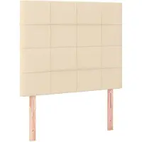 vidaXL Tête de lit Crème 90x5x118/128 cm Tissu