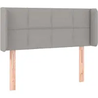 vidaXL Tête de lit avec oreilles gris clair 103x16x78/88 cm Tissu