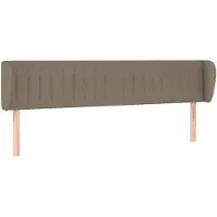 vidaXL Tête de lit avec oreilles taupe 203x23x78/88 cm Tissu
