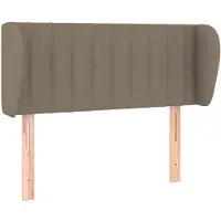 vidaXL Tête de lit avec oreilles Taupe 83x23x78/88 cm Tissu