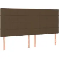 vidaXL Têtes de lit 4 pcs. Marron foncé 90x5x78/88 cm Tissu