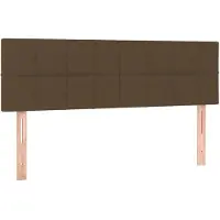 vidaXL Têtes de lit 2 pcs. Marron foncé 72x5x78/88 cm Tissu