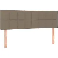 vidaXL Têtes de lit 2 pcs. Taupe 72x5x78/88 cm Tissu
