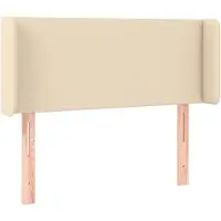 vidaXL Tête de lit avec oreilles Crème 83x16x78/88 cm Tissu