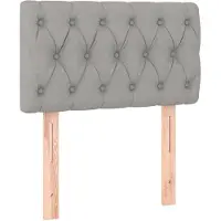 vidaXL Tête de lit gris clair 80x7x78/88 cm Tissu