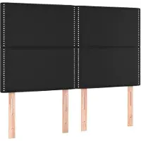vidaXL Têtes de lit 4 pièces noir 72x5x78/88 cm similicuir